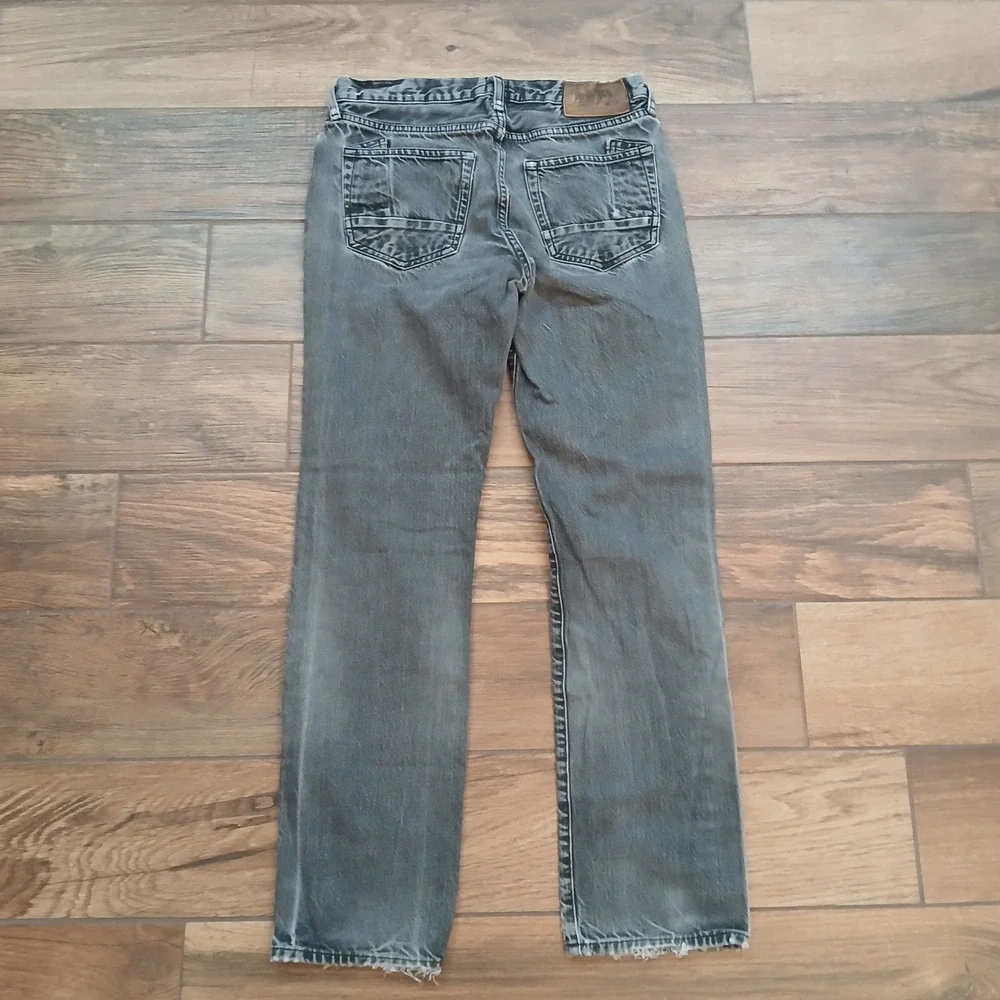 PRPS Demon Jeans Mens 30x29 Gray Distressed Straight Leg Button Fly Denim‎